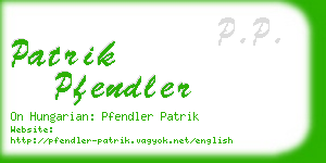 patrik pfendler business card